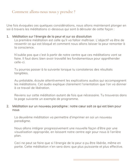 03 - Se libérer de la peur du manque d'argent pour reconfigurer notre vie (ebook et méditations)